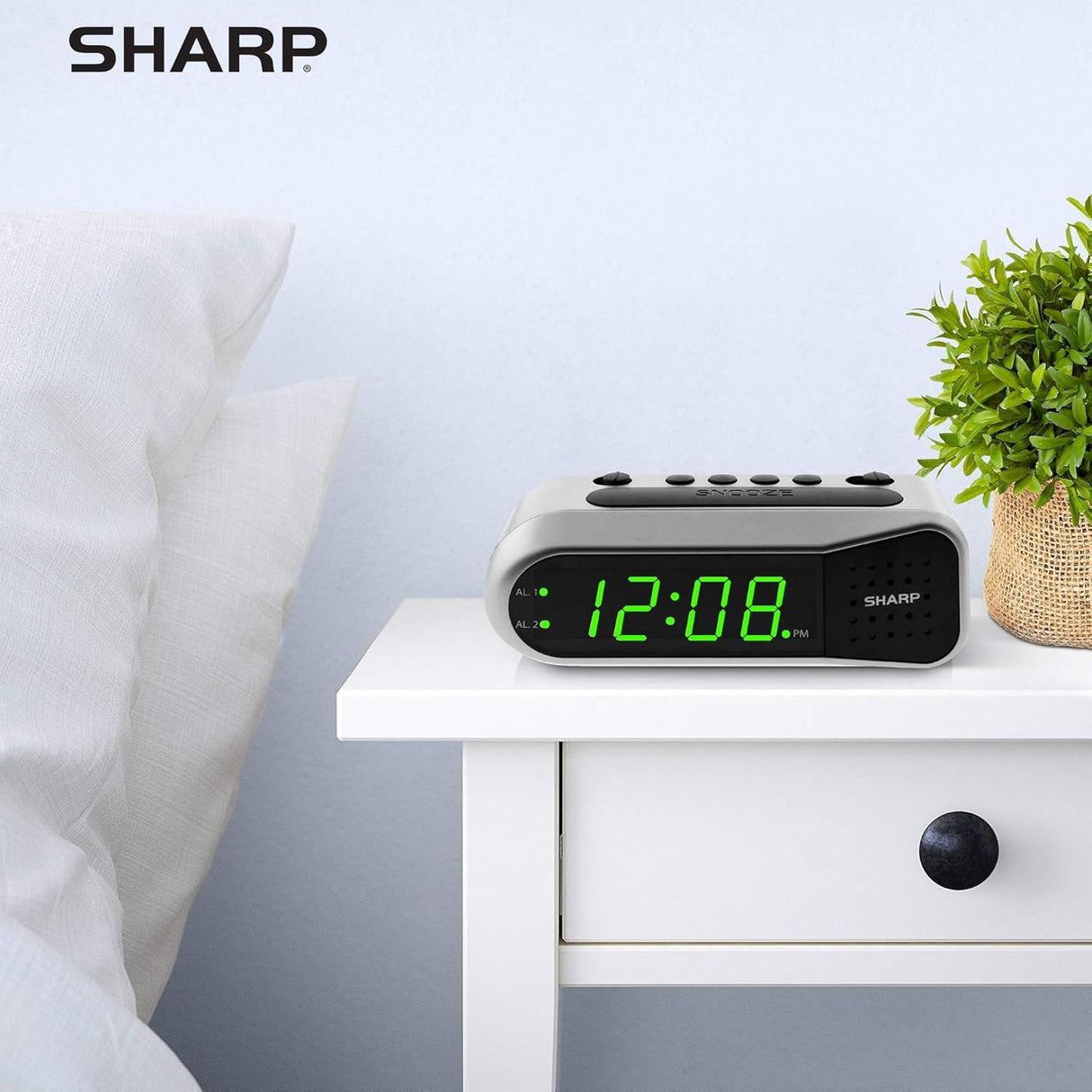 Reloj Despertador Digital con Alarma Ascendente y Doble Alarma