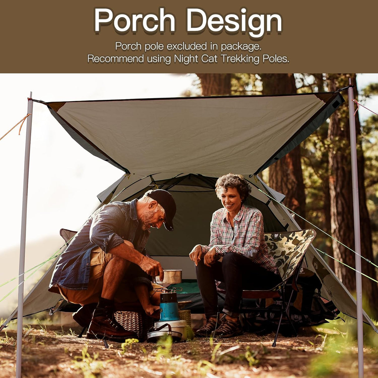 Tienda de Campaña Night Cat para 2-3 Personas, Doble Capa
