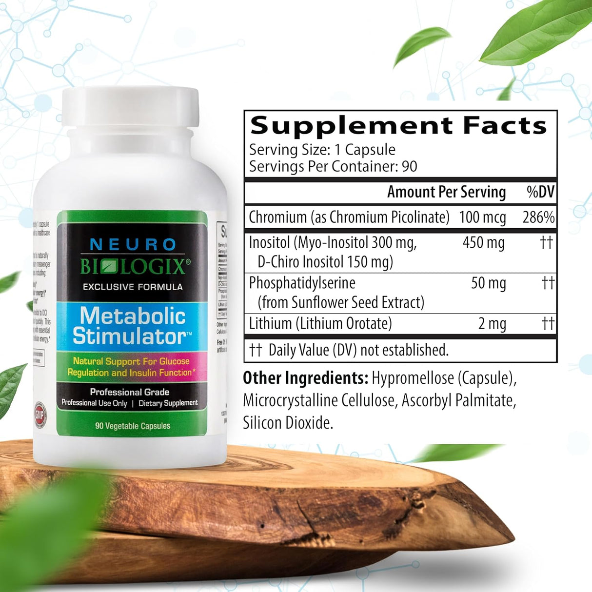 Suplemento Estimulador Metabólico con D-Chiro Inositol 90 cápsulas