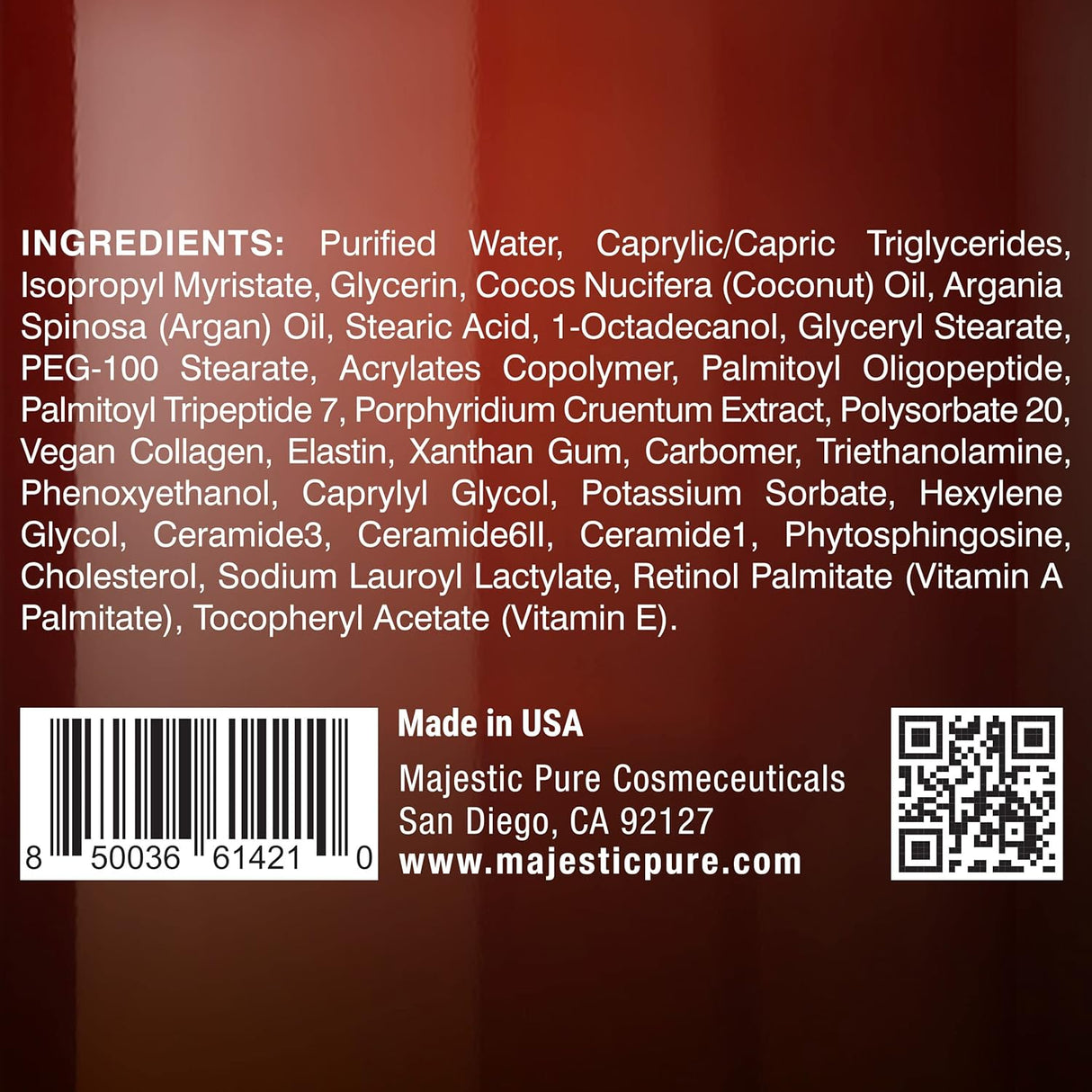 Mantequilla corporal de aceite de argán batido MAJESTIC PURE