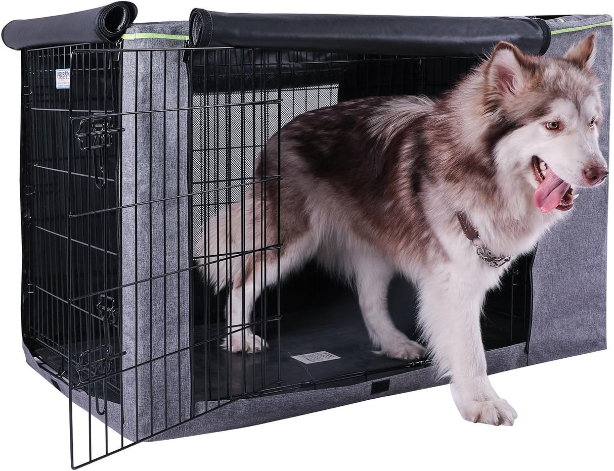 Petsfit Cubierta de caja se adapta a jaula de alambre gris