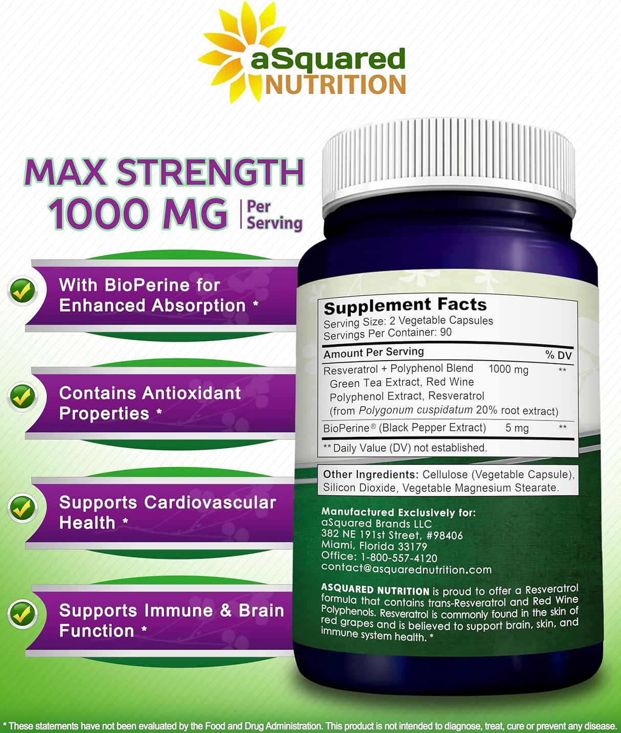 Suplemento Resveratrol natural con extracto de vino tinto