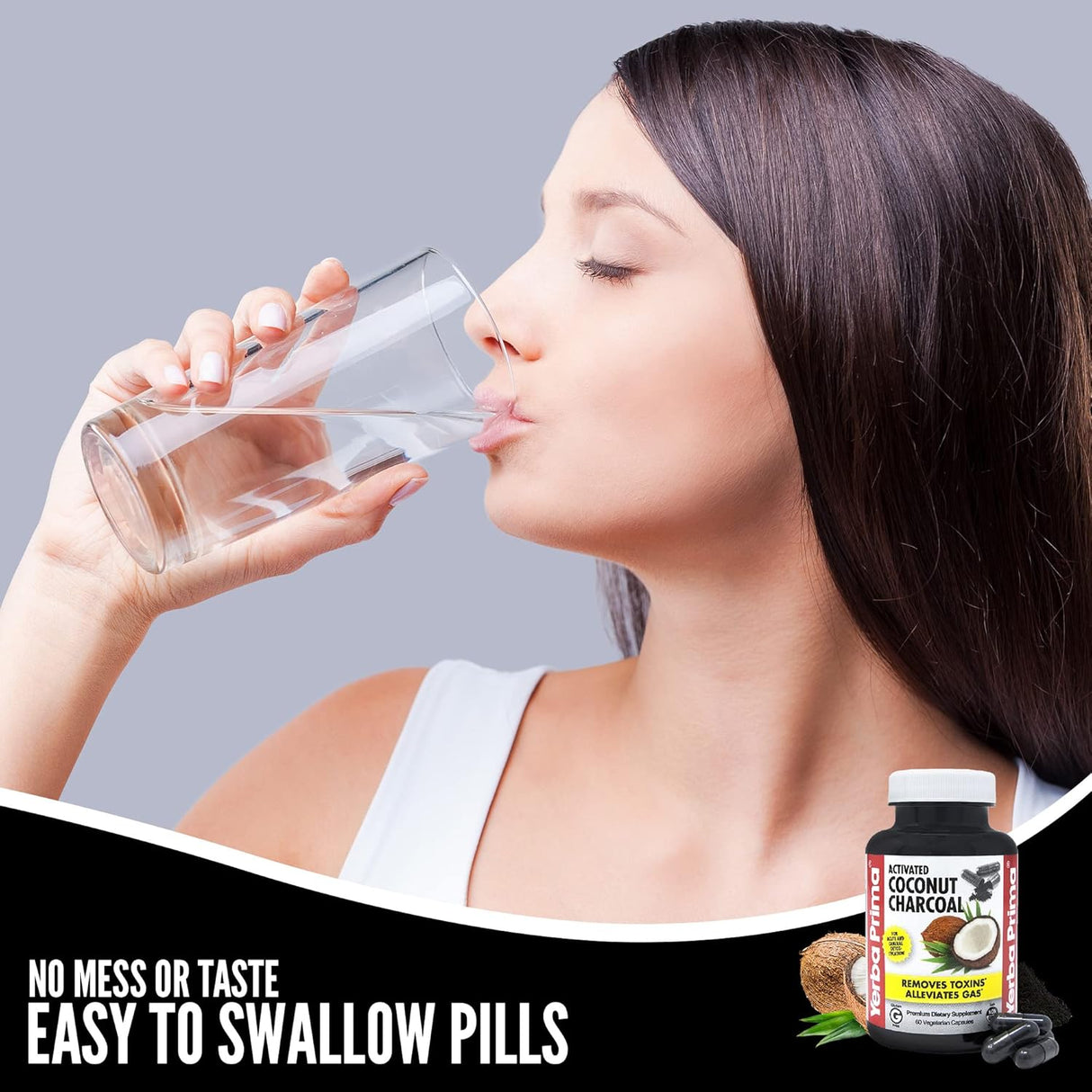 Cápsulas Vegetarianas de Carbón de Coco Activado