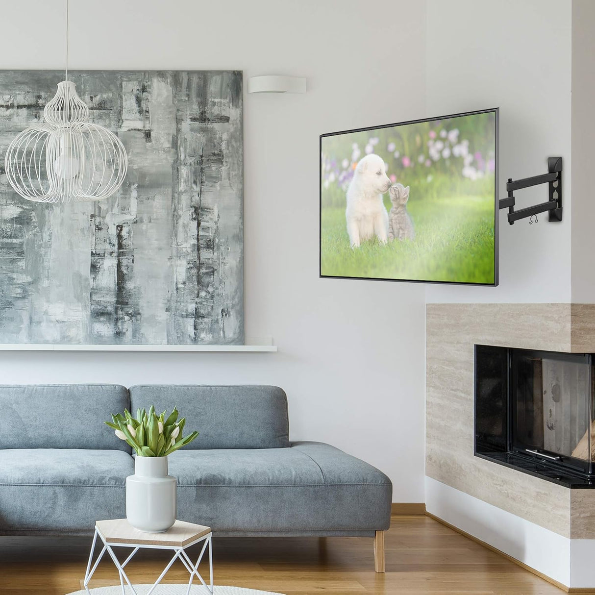 Soporte de pared para TV  con brazo giratorio y articulado