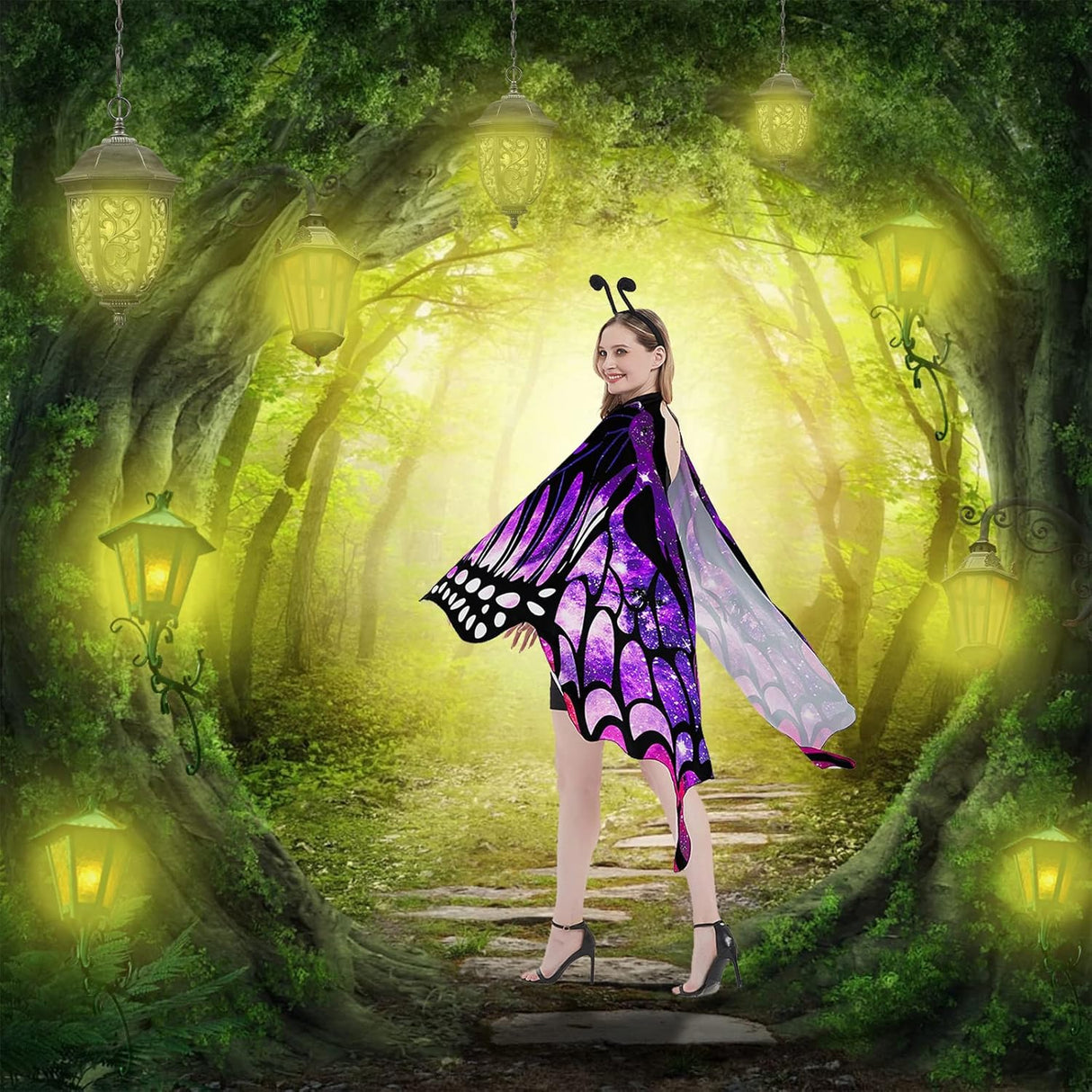 Disfraces de mariposa para mujer morado talla única