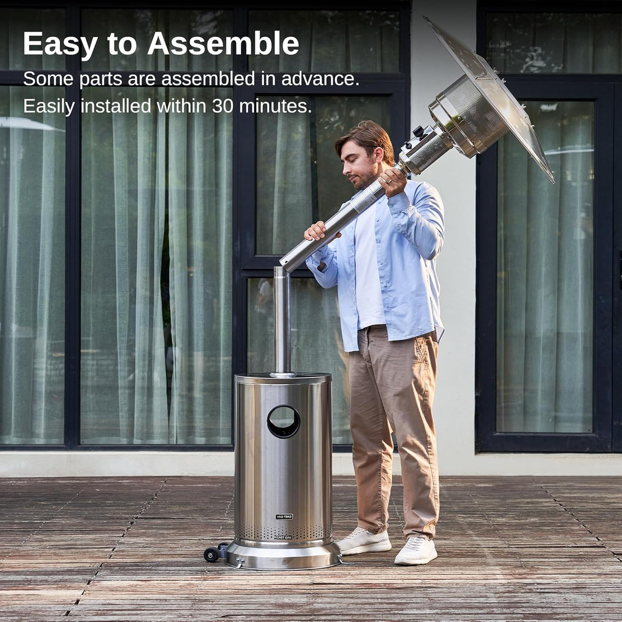 Calentador de patio de 48,000 BTU para uso al aire libre