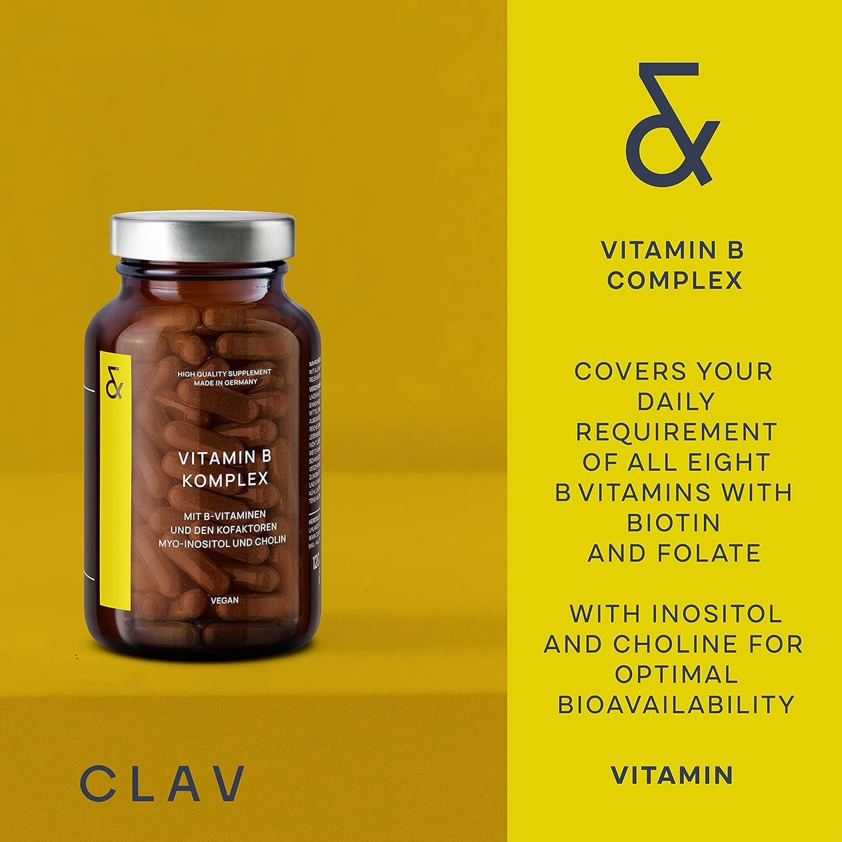 Suplementos Complejo vegano de vitamina B 120 cápsulas