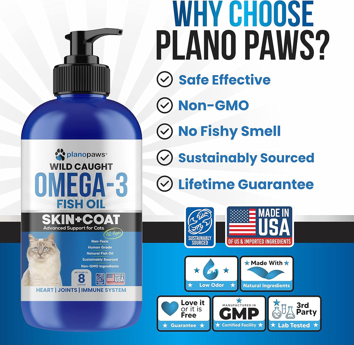 Suplementos Aceite de pescado Omega 3 para gatos