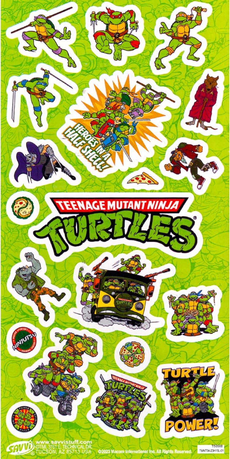 Rompecabezas Tortugas Ninja para Niños - 48 y 100 Piezas, Stickers