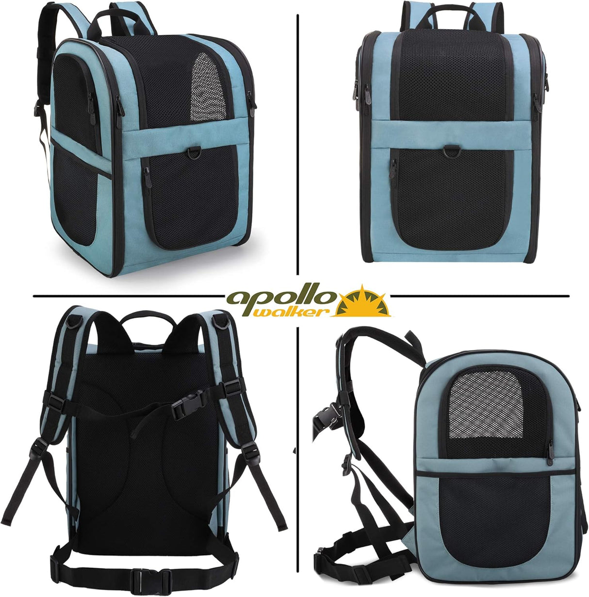 Mochila para transportat gatos azul