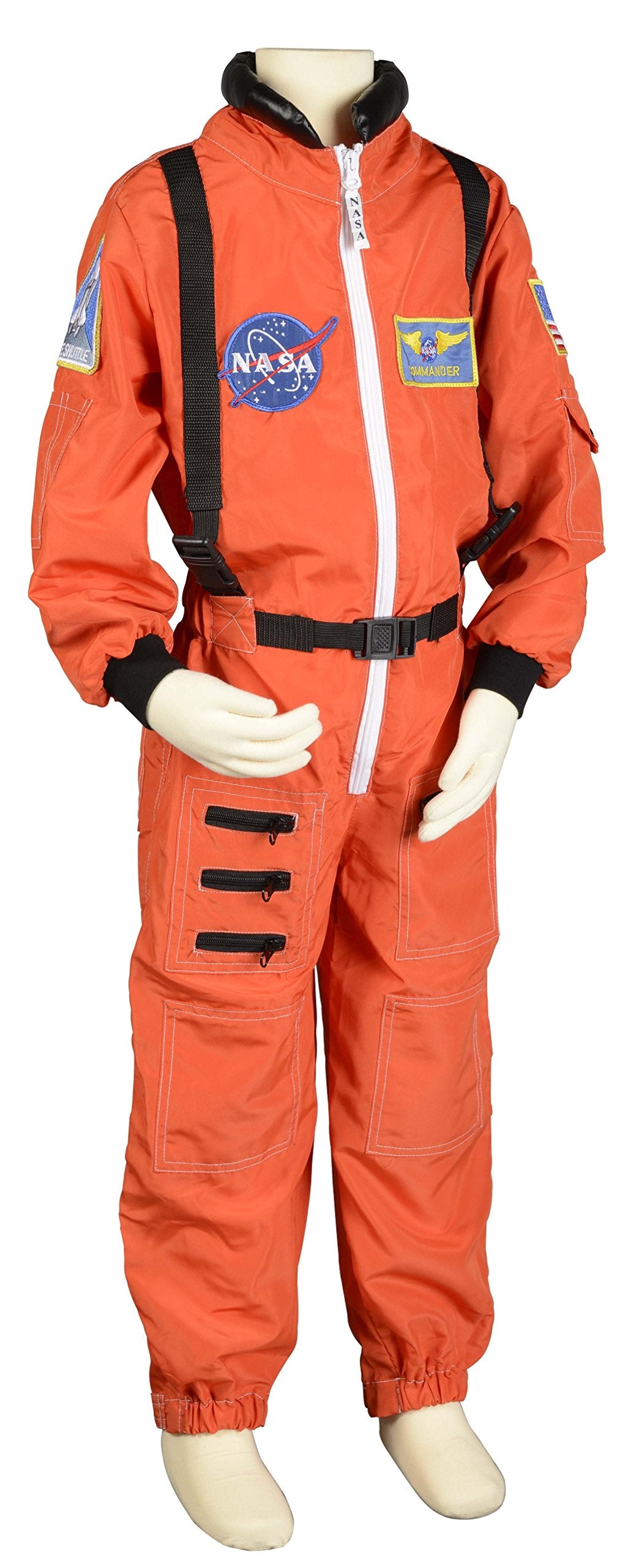 Traje de astronauta Aeromax Jr. con gorra bordada y parches