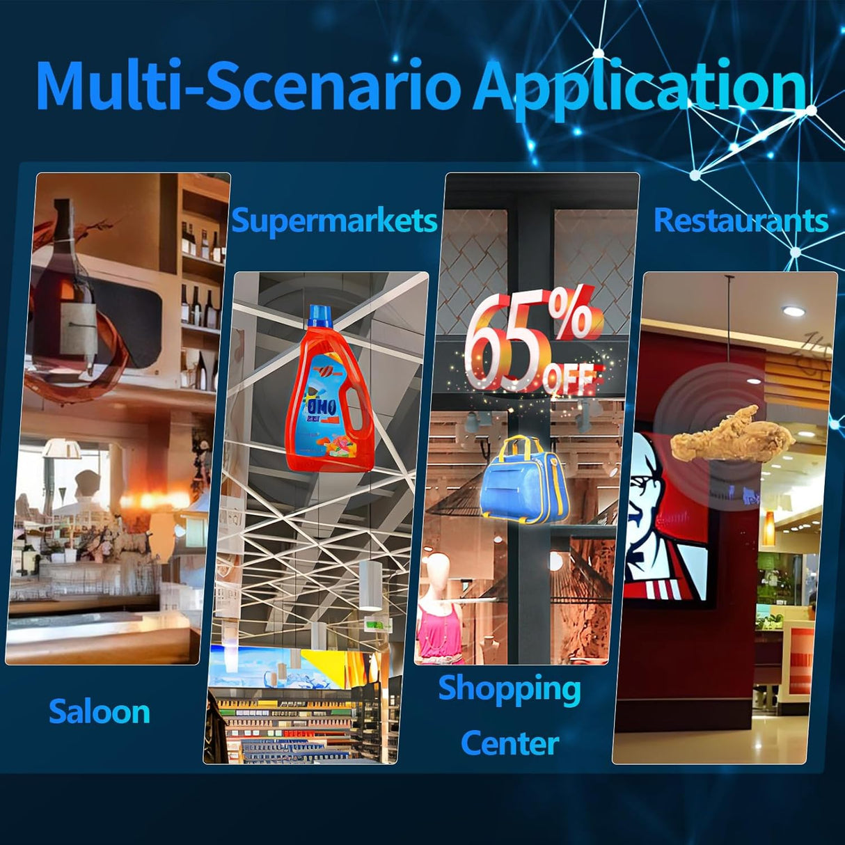 Ventilador Holográfico 3D, 16.5in, Proyector LED 224, Modelo 3D