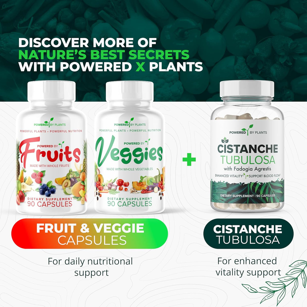 Cápsulas de Frutas y Verduras - Suplemento Natural - Pack 2