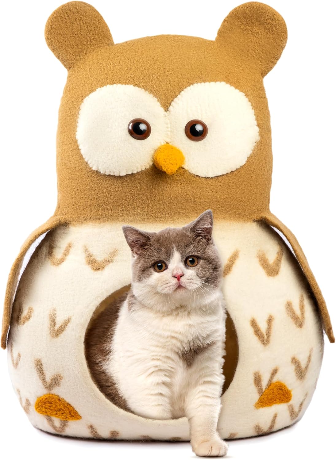 Cueva para gatos de lana merina, Woolygon, ecológica y cómoda