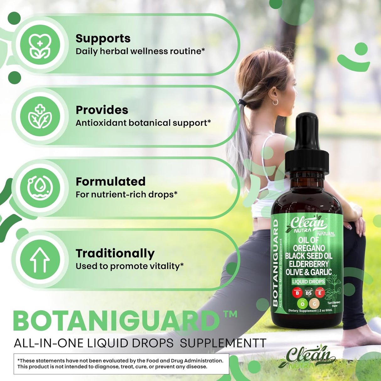 Nutra BOTANIGUARD Drops con Oregano, Aceituna y Elderberry