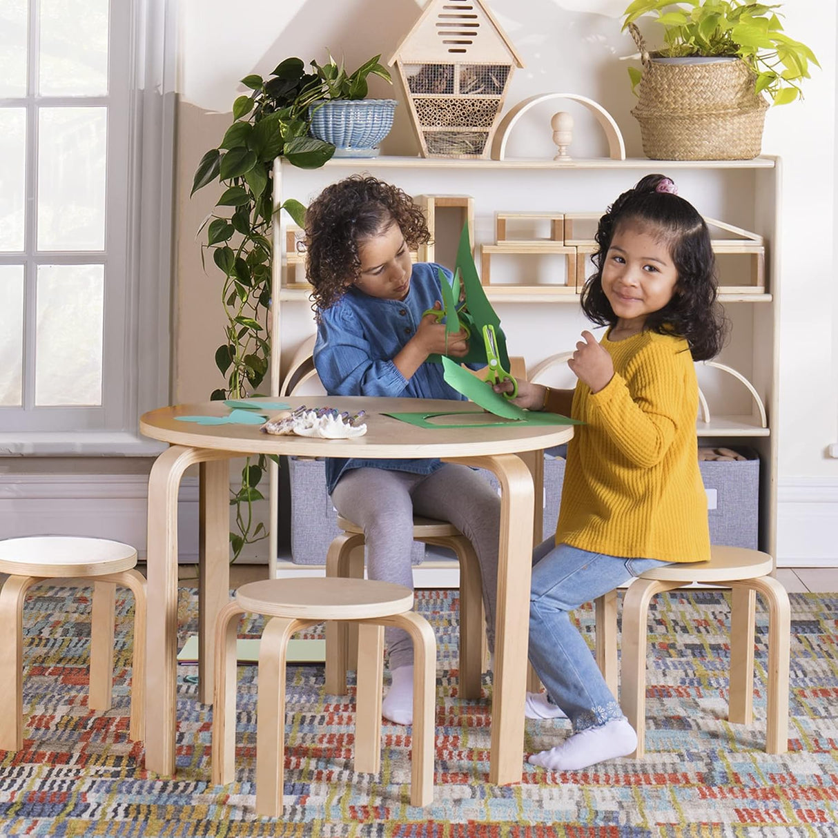 Sillas de mesa nórdicas Guidecraft Natural para niños