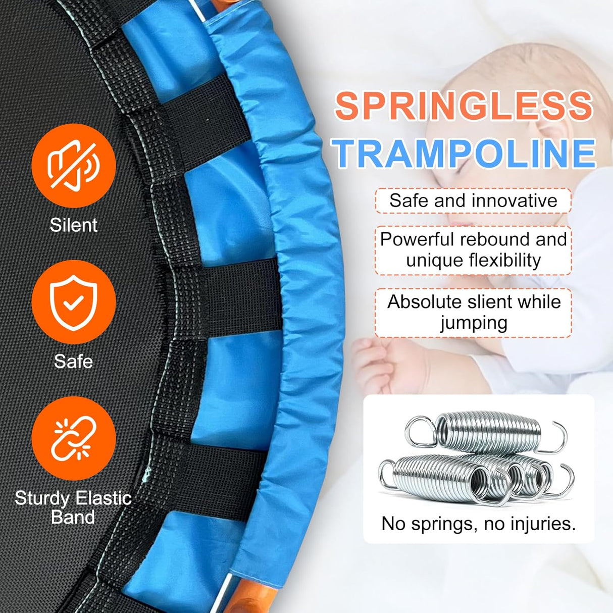 Trampolín Mini de 36 pulgadas para Niños de 1 a 6 Años