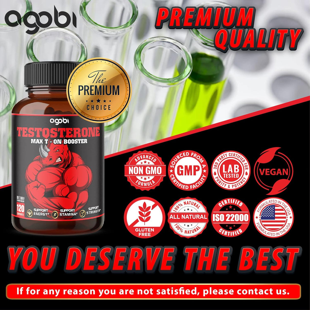 Suplementos Alimenticios Refuerzo de testosterona 120 cáp