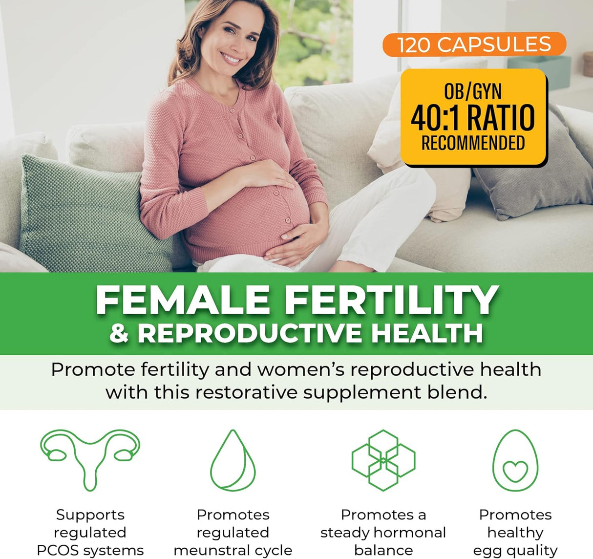 Suplemento de inositol Myo y D-Chiro con folato equilibrio