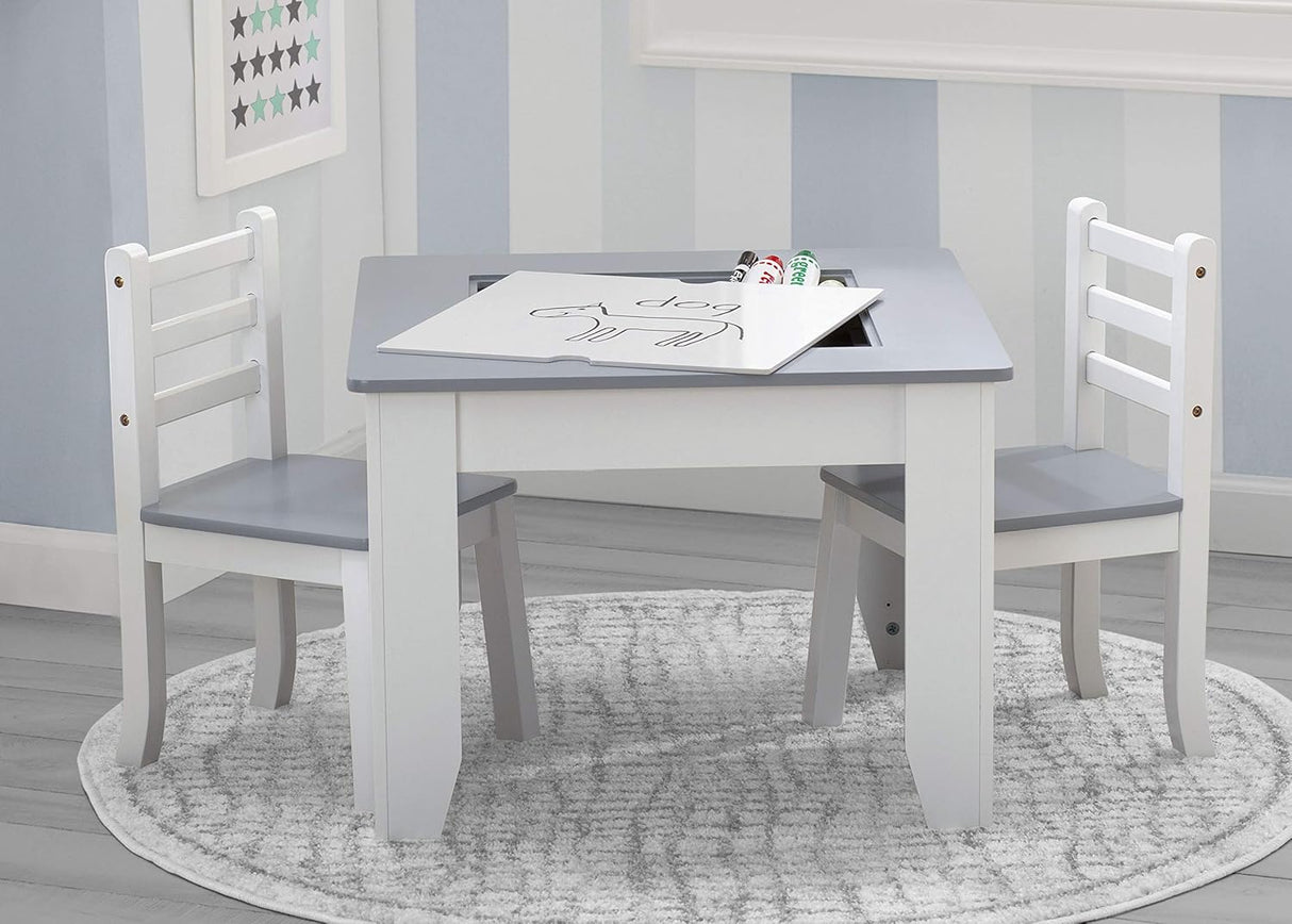 Juego de mesa y sillas Chelsea de 3 piezas con almacenamiento