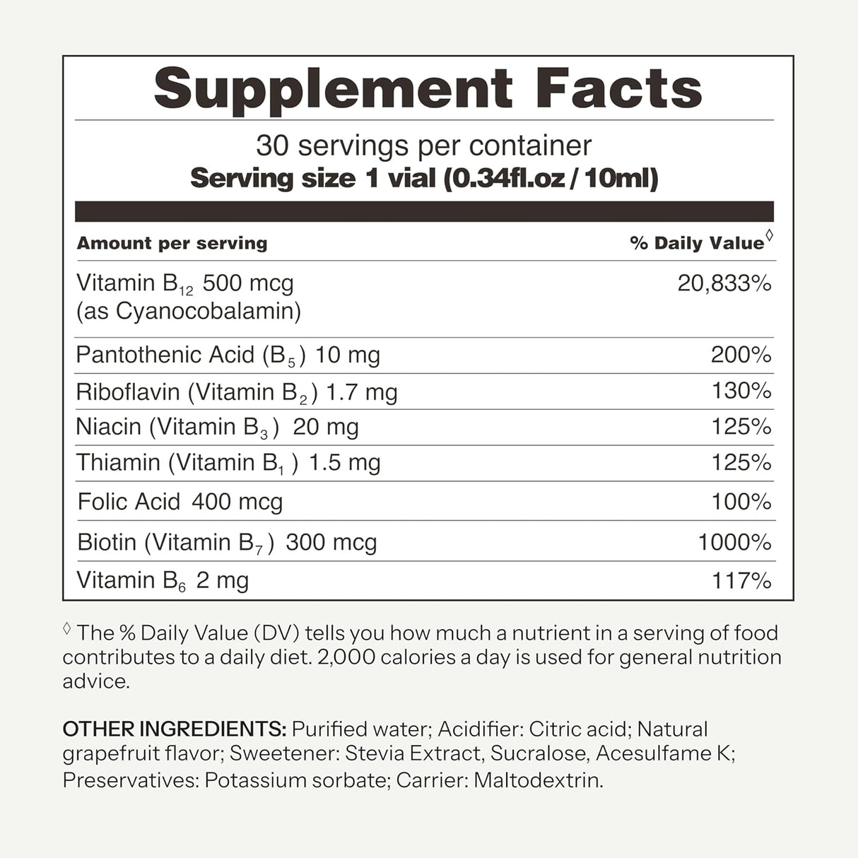Vitabaum® B12+B-Complex, 8 vitaminas, 30 viales