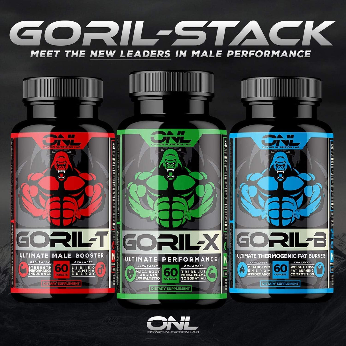 Suplemento GORIL-X - Ultimate 6-EN-1 Mejora masculina 60 und