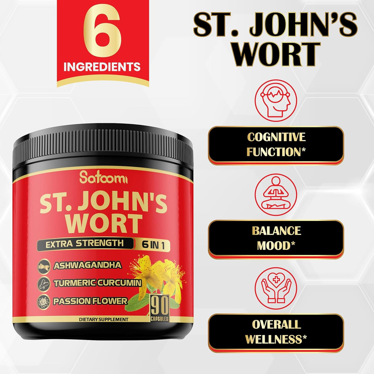 Suplemento Extracto de Hierba Ashwagandha Cúrcuma