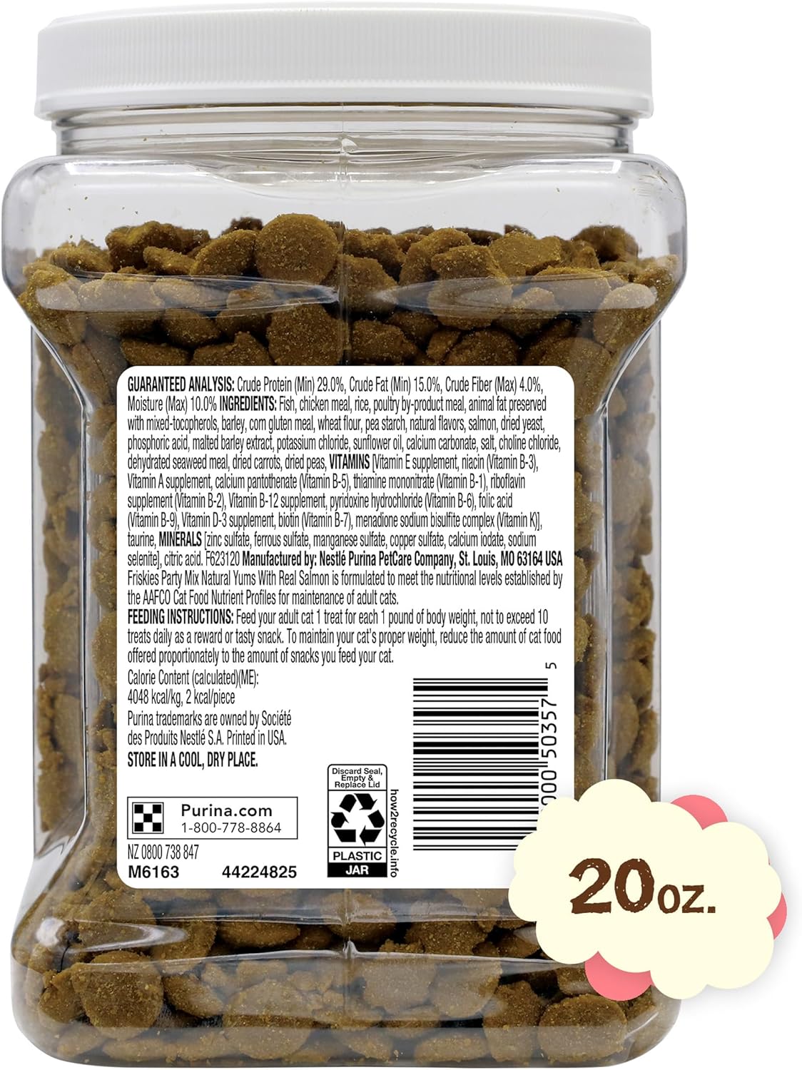 Galletas para Gatos Friskies Natural Yums con Salmón 20 Oz.