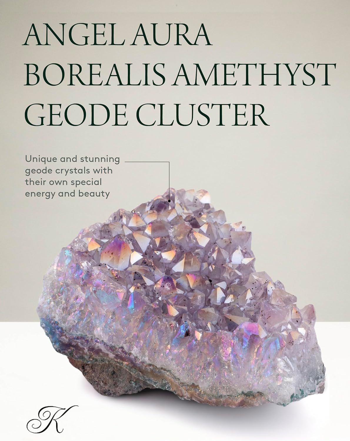 KALIFANO Angel Aura - Geoda de amatista – Cristal amatista