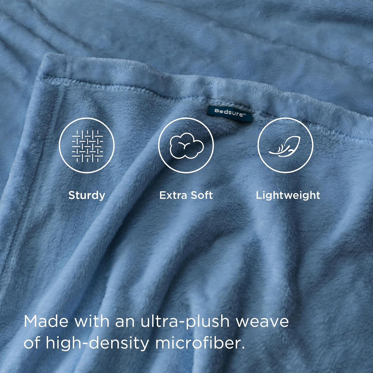 Manta de felpa Bedsure 300GSM, suave y ligera, modelo para sofá
