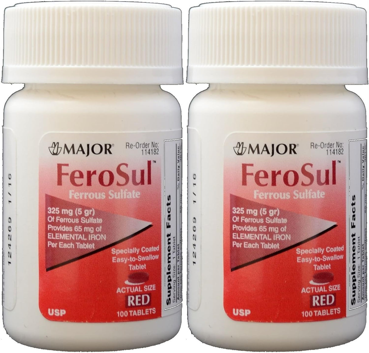 Suplemento Sulfato Ferroso FC 325mg (5GR) 100 unid 2 pack
