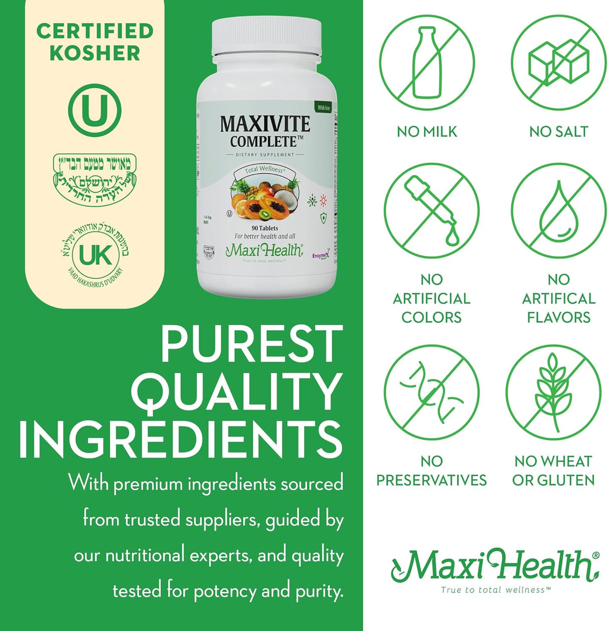 Suplemento Maxi Health MAXIVITE Multivitamínico y mineral