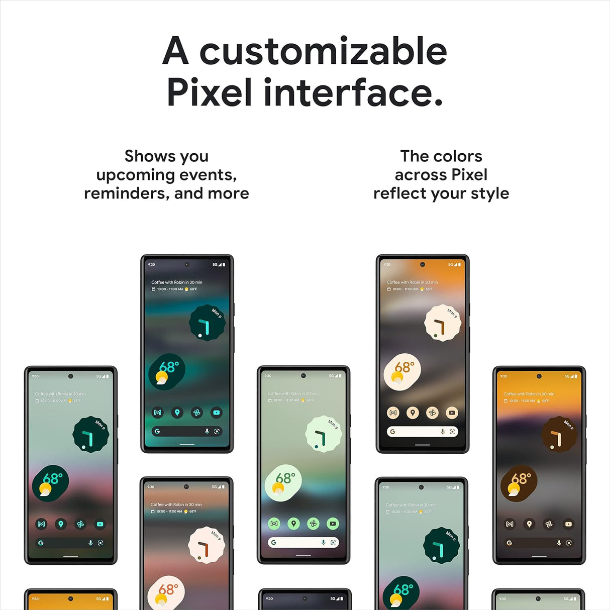Google Pixel 6a - Teléfono Android 5G - Teléfono inteligente desbloqueado con cámara de 12 megapíxeles y batería de 24 horas, color carbón