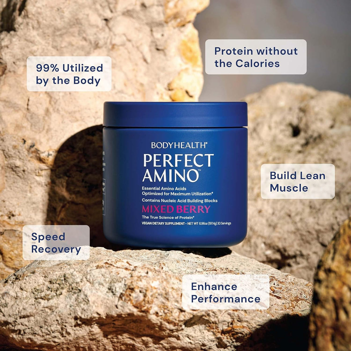 PerfectAmino Powder de BodyHealth, BCAA/EAA, 120 raciones
