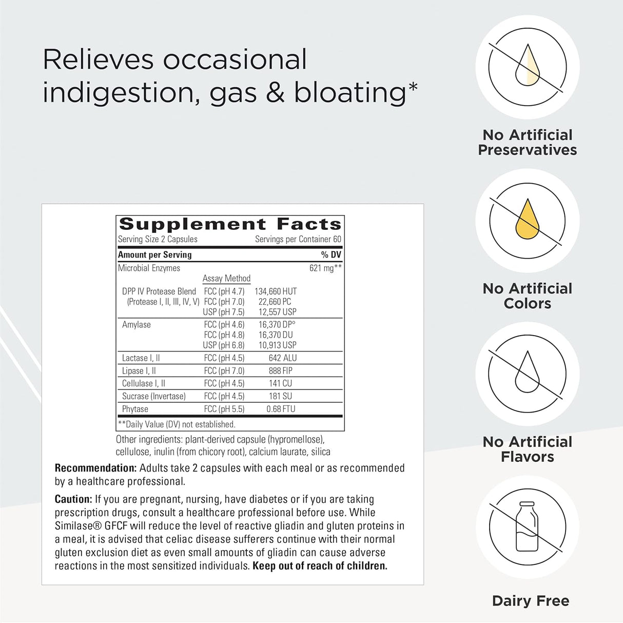 Suplemento Integradora terapéutica Similase GFCF, 120 und