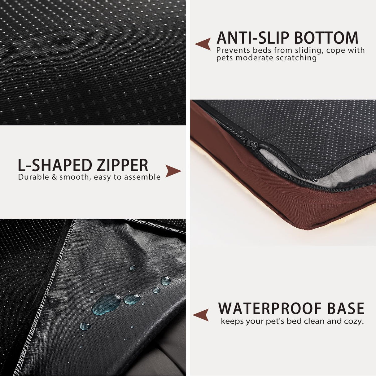 Cama para perro impermeable Deluxe Plush 35x22 pulgadas