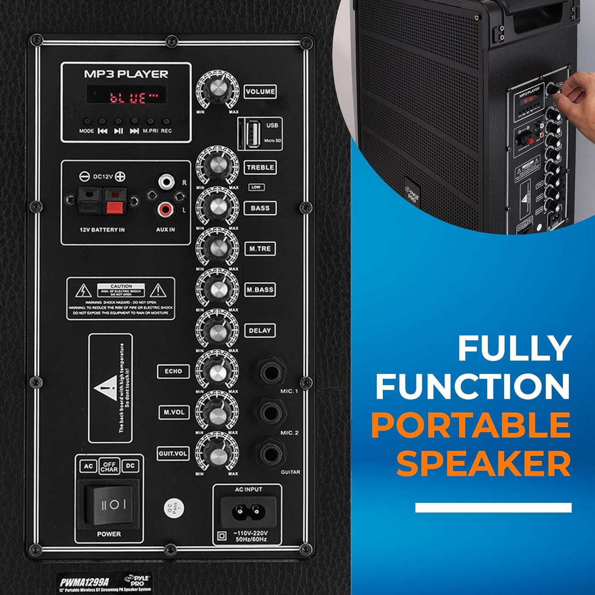 Parlantes Portátiles inalámbrico PYLE-PRO PWMA1299A