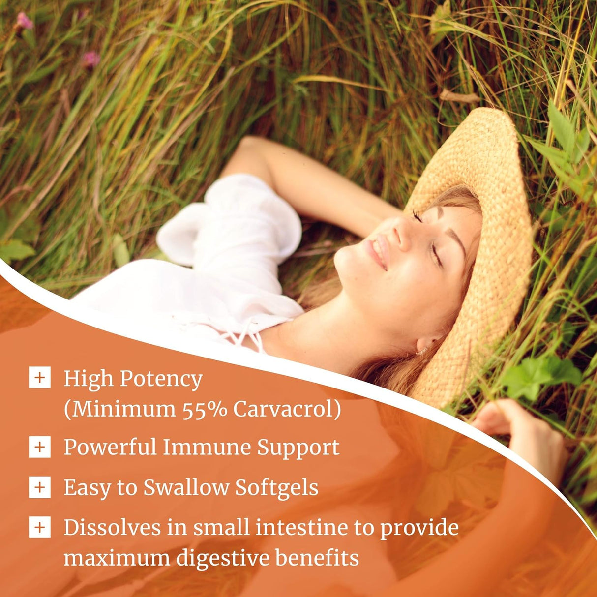 Aceite de Orégano 55% Carvacrol 181mg – 180 Cápsulas Blandas