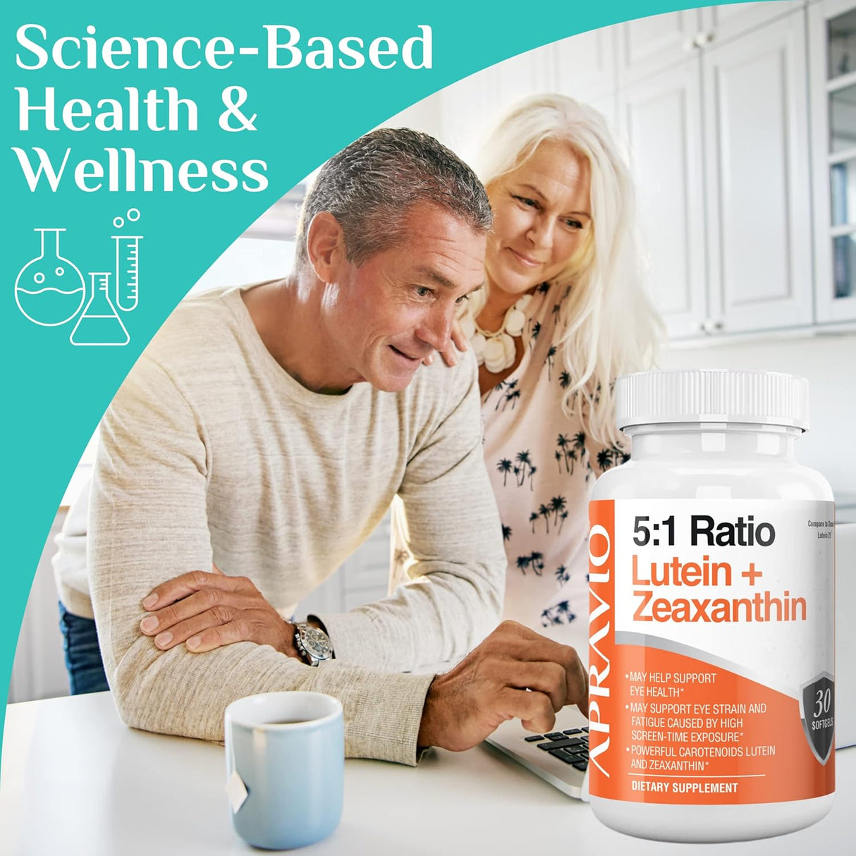 Suplemento de Luteína + Zeaxantina para la vista, 30 softgels