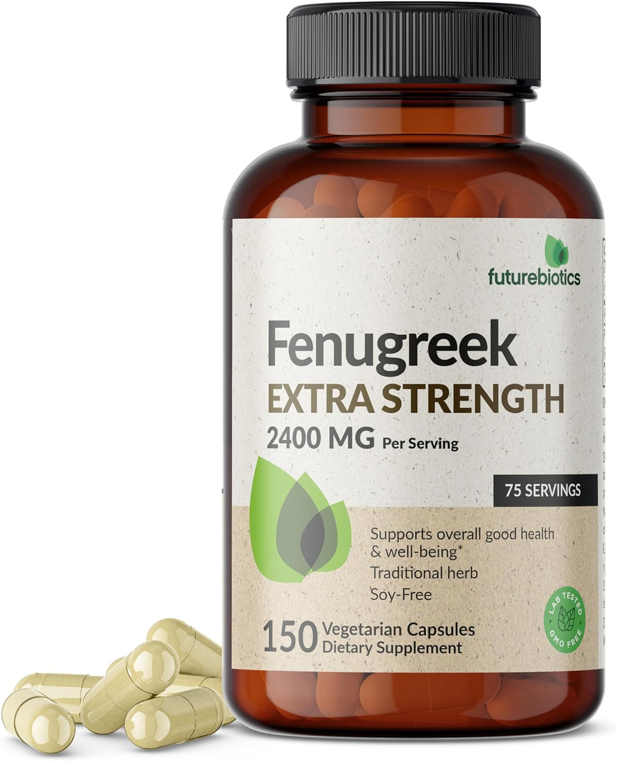 Fenogreco Extra Strength 2400 mg, 150 cápsulas vegetarianas sin OMG