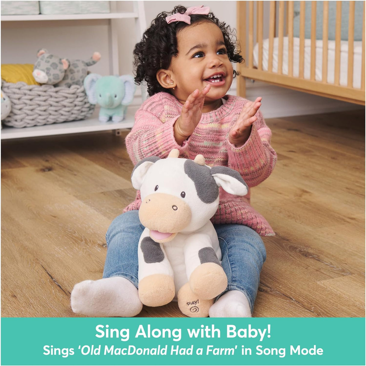 Juguete sensorial animado de peluche que canta 12 pulgadas