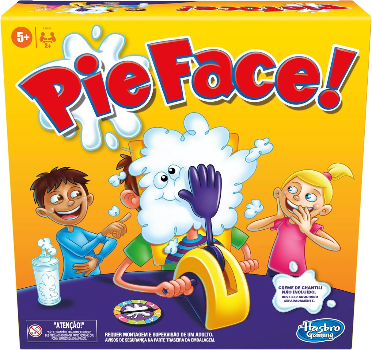 Juego de Mesa Pie Face | Hasbro Gaming | Crema Batida para Niños