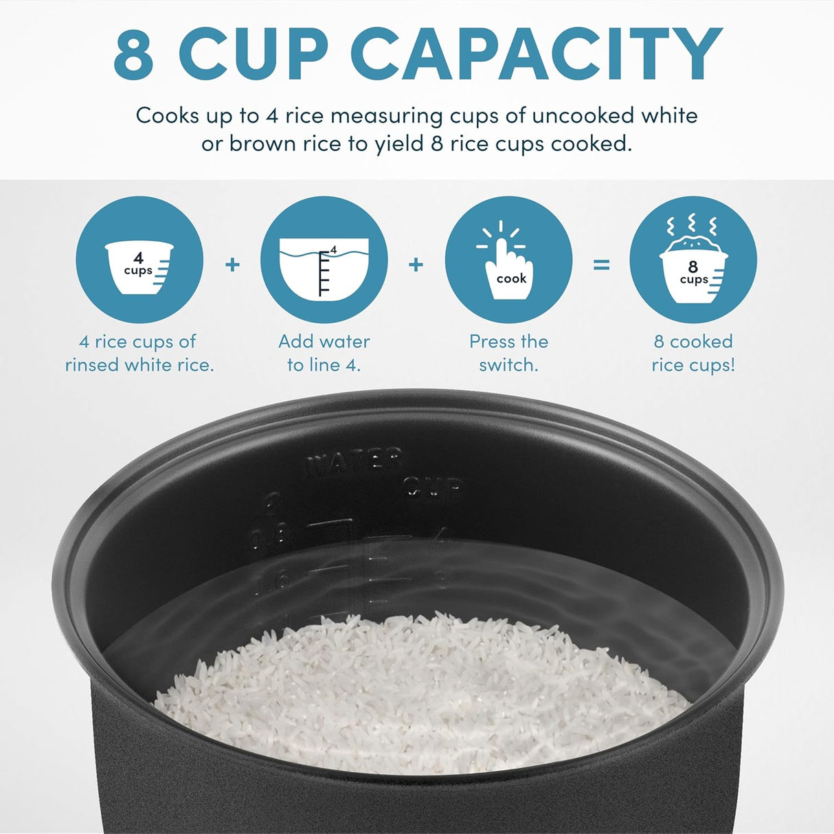 Olla Arrocera AROMA, 4 tazas, Multicooker, ARC-914SBD