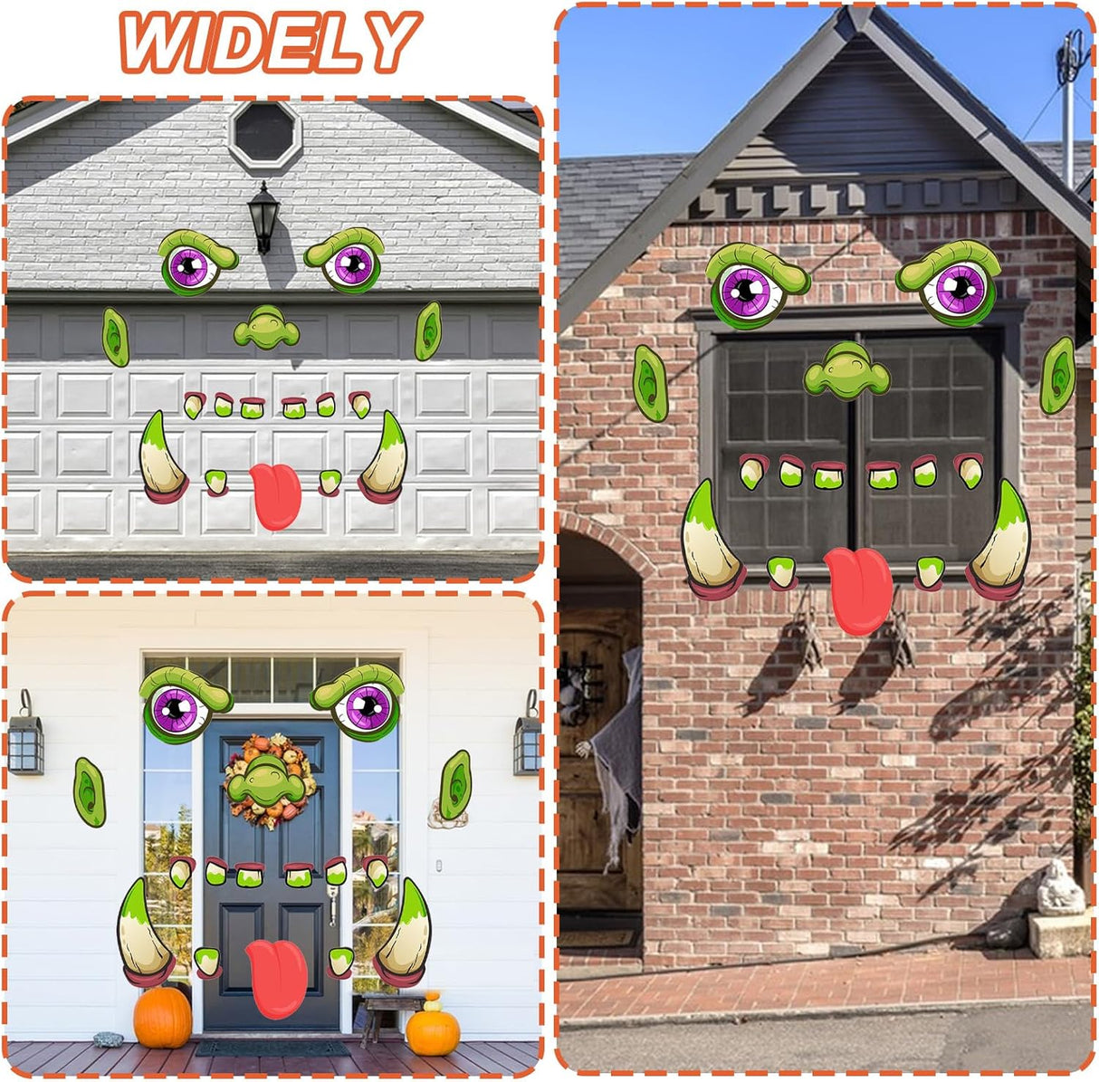 Kit de Decoraciones Halloween para Auto, Monstruo con Ojos Grandes