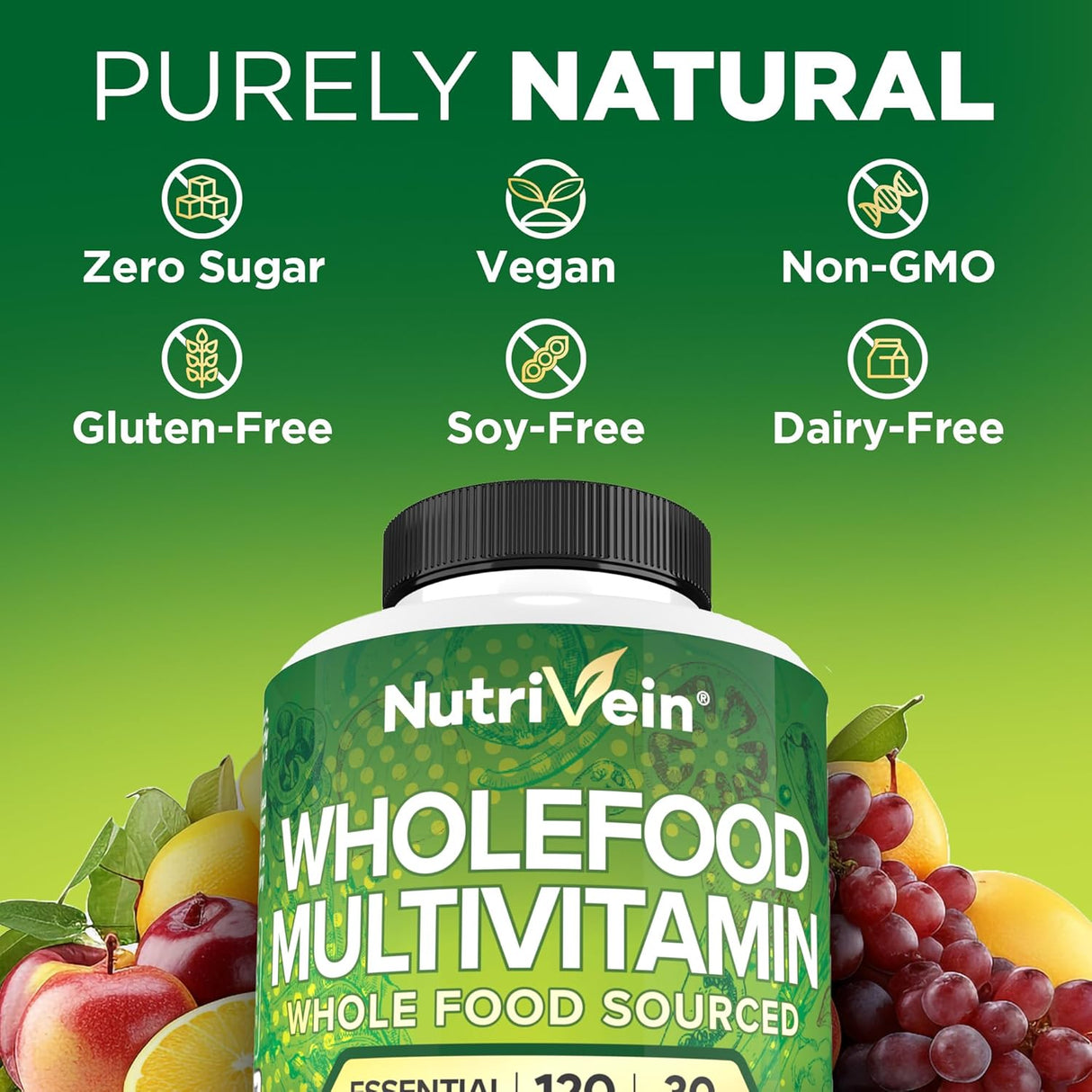 Multivitamínico Nutrivein - Vitaminas Naturales 30 Días