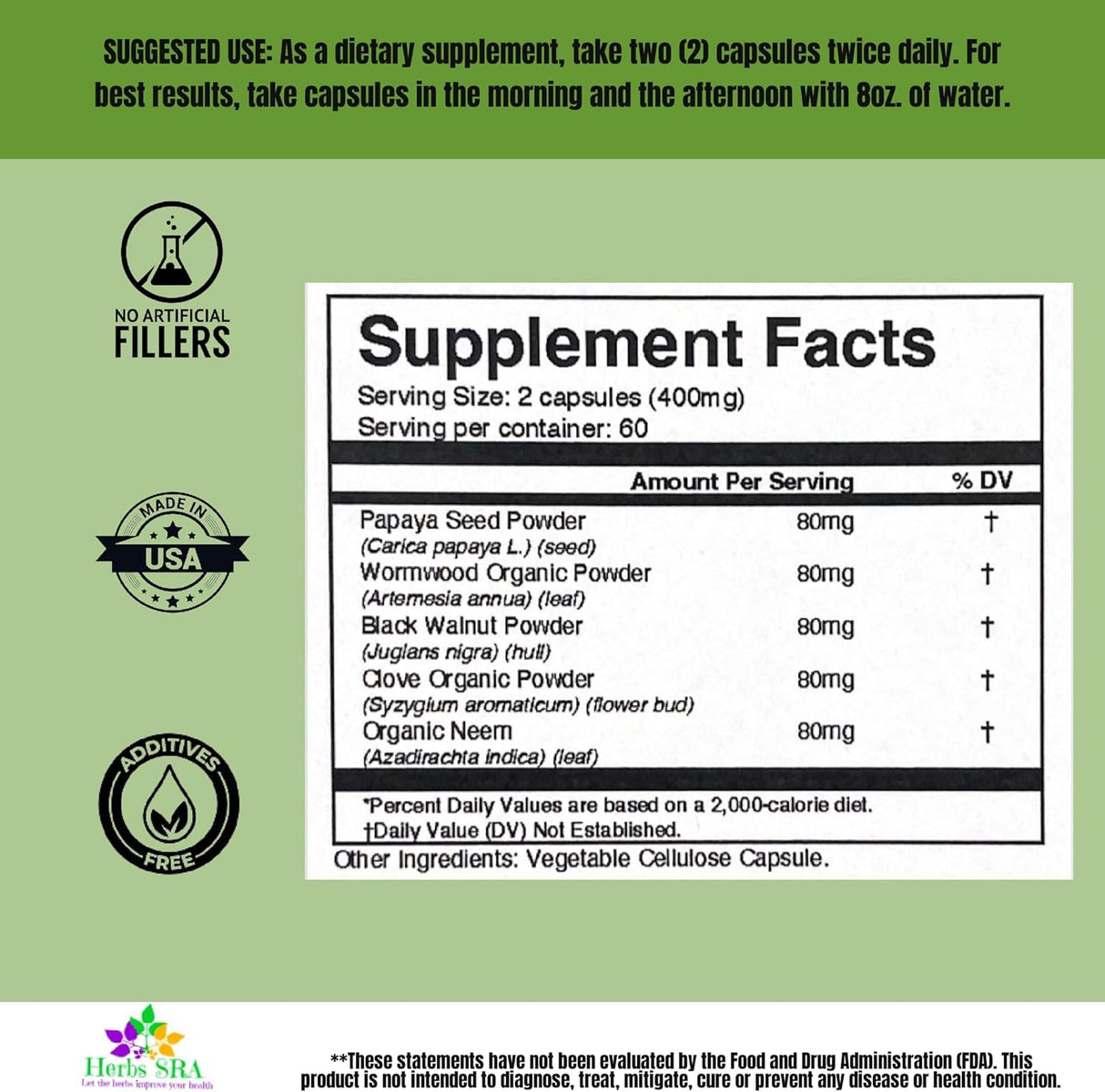 Suplemento para la salud digestiva con semillas de papaya