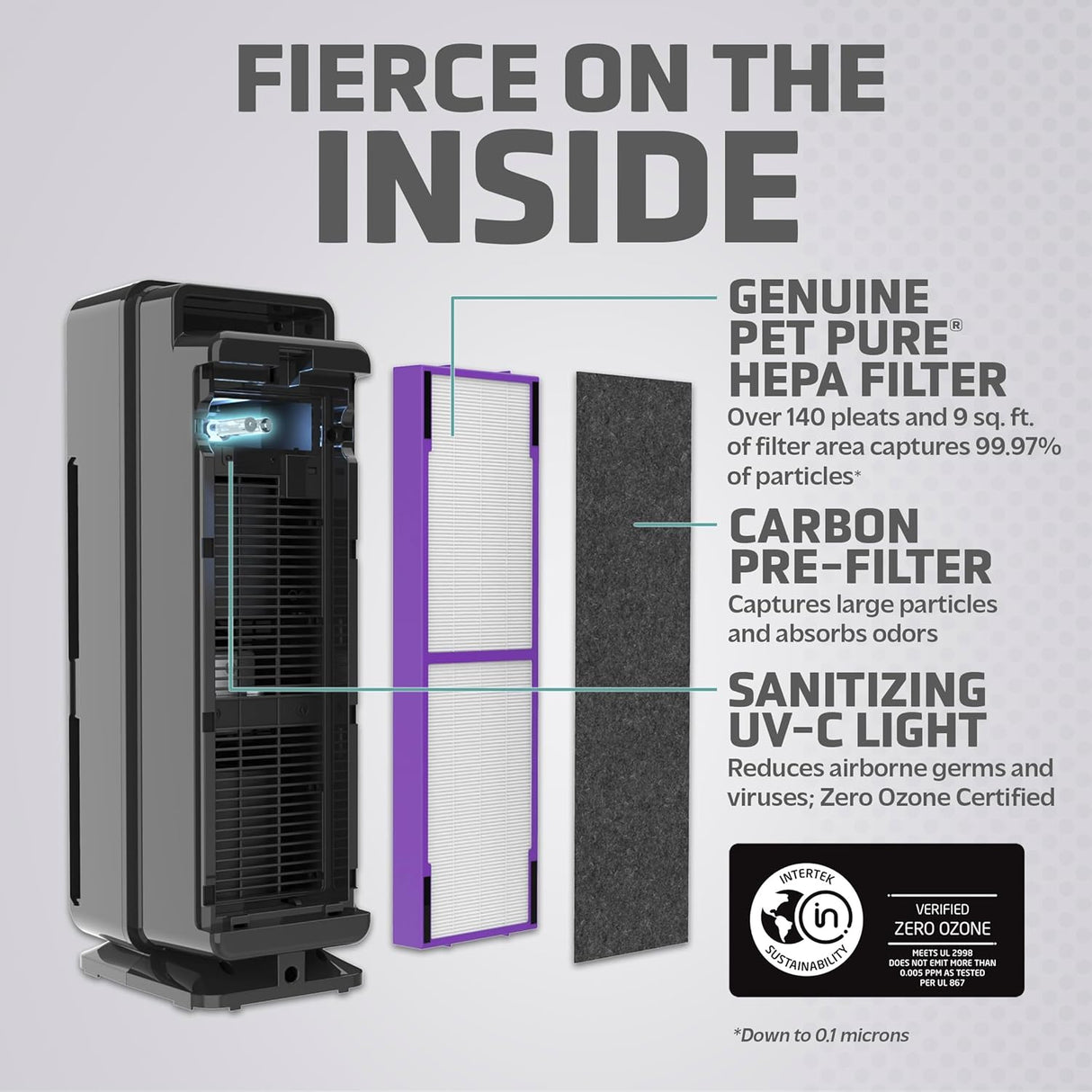 Purificador de Aire 3-en-1 True HEPA con UVC AC4300BPTCA