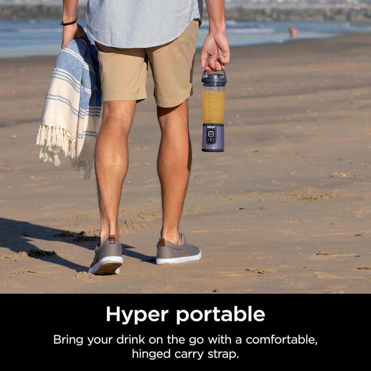 Licuadora Portátil Ninja, 18oz, Recargable USB-C, BC151PL
