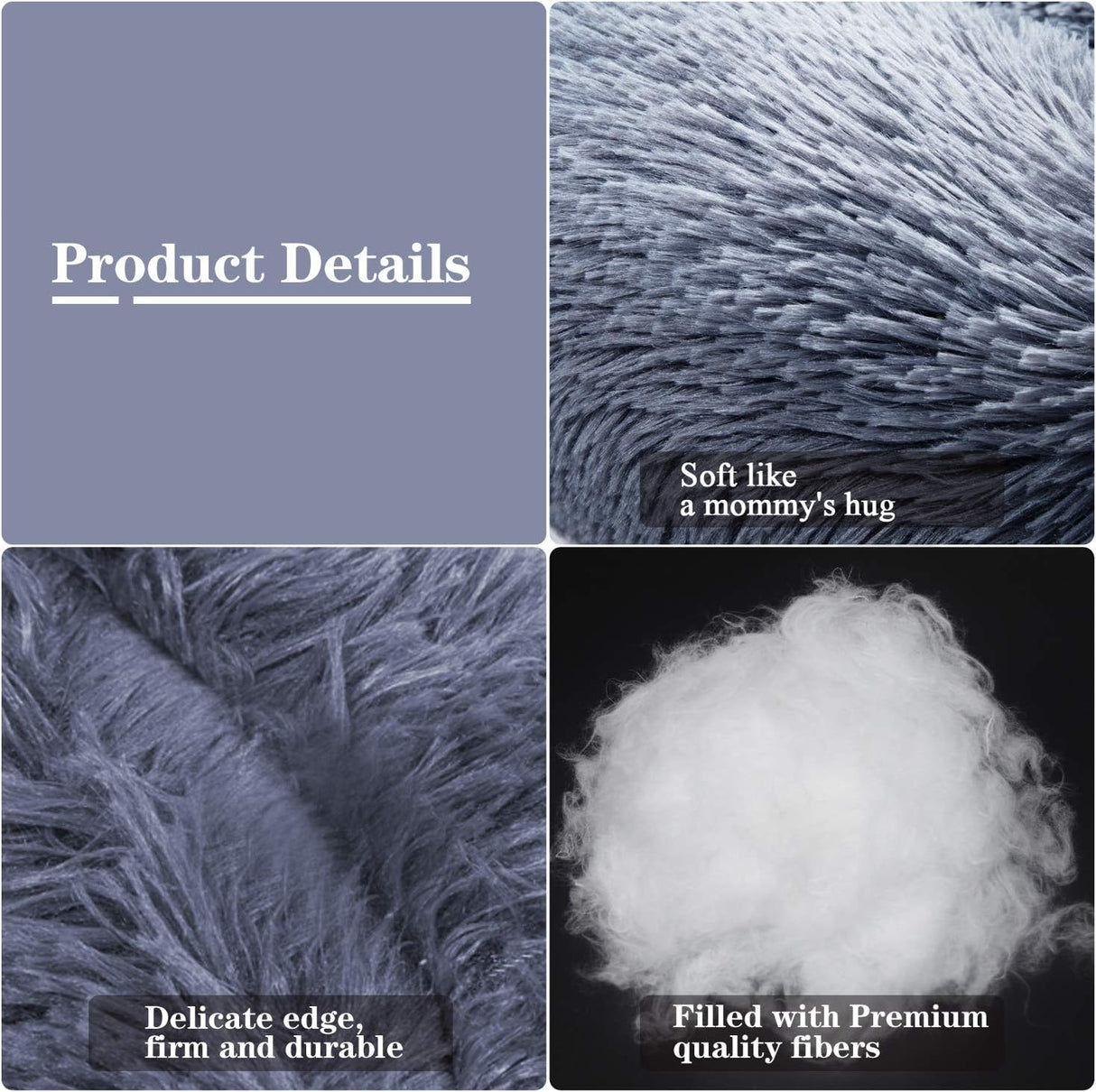 Cama para Perro MFOX, Faux Fur, Donut Cuddler, L/XL/XXL/XXXL