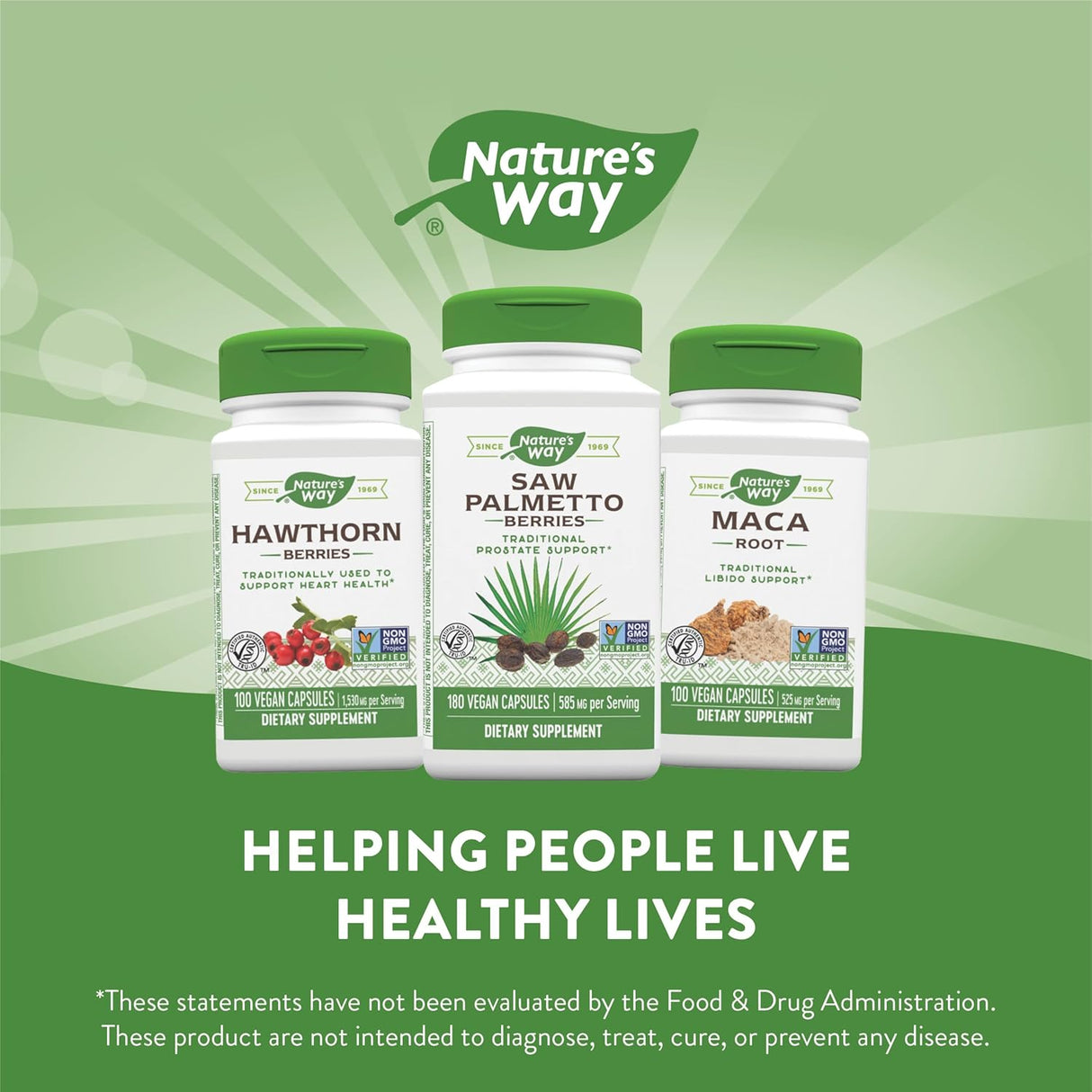 Suplemento Nature's Way Bayas de palma de sierra 585 mg